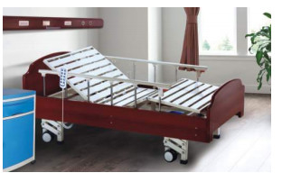 Cold Steel Manual Crank Medical Epoxy Bed Adjustable Painted Dengan 4 Kait