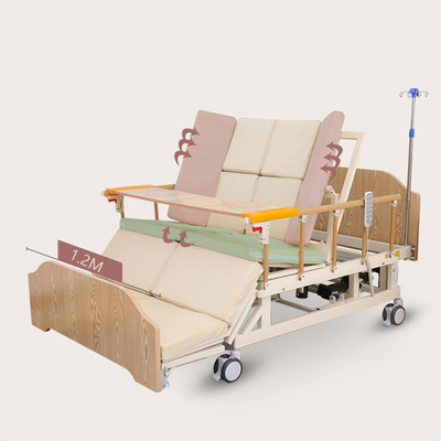 Tempat Tidur Pasien Rumah Sakit Cerdas Multifungsi Dilebarkan Dengan Rel Sisi Balik
