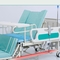 ABS Guardrails Metal Nursing Hospital Tempat Tidur Adjustable Dengan 4 Kastor